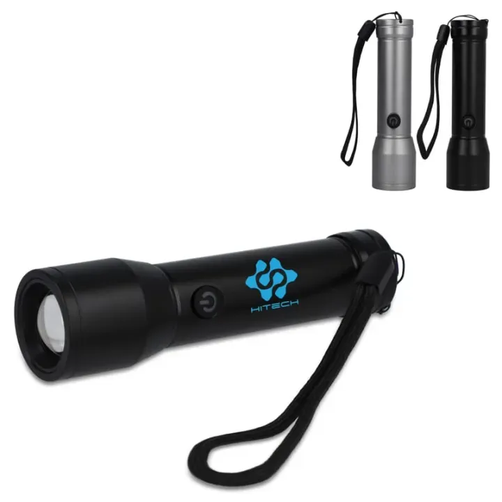 Rechargable Recycled Aluminium IPX4  torch - LT93321 (gadzety reklamowe)